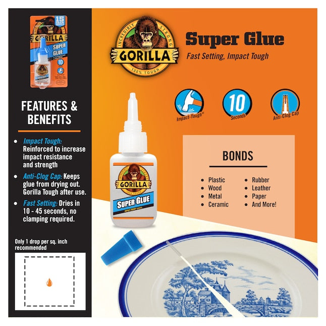 GORILLA SUPER GLUE 15 GRAM