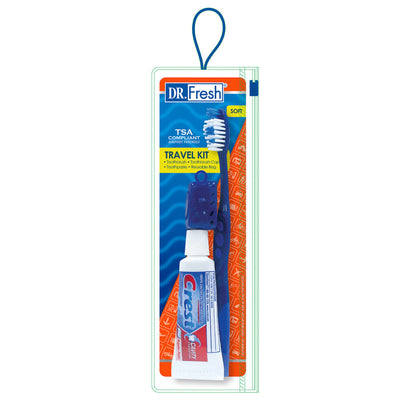 DR. Fresh Toothbrush Mouthwash and Toothpaste Travel Kit