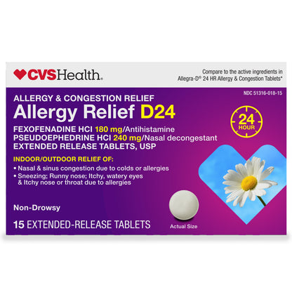 FEXOFENADINE-PSE 180-240 MG ER TAB 15