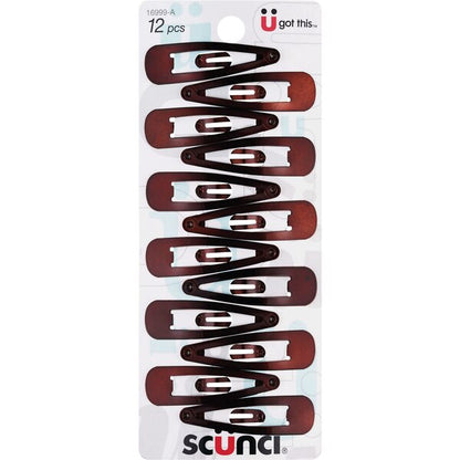 Conair 7405758 Scunci Double Snap Clips, 6.0 ct