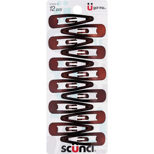 Conair 7405758 Scunci Double Snap Clips, 6.0 ct