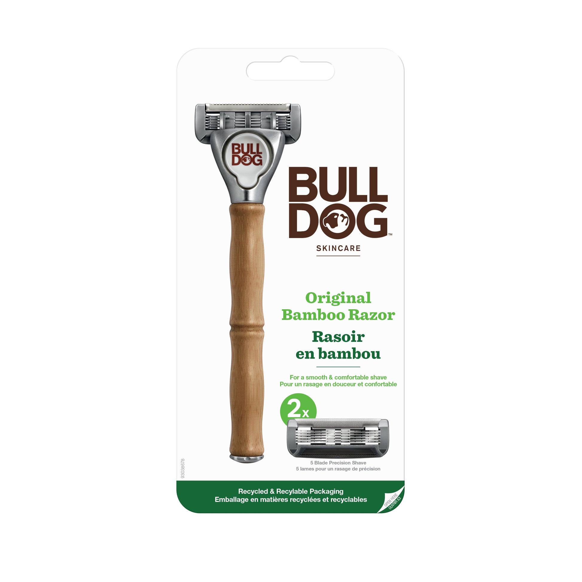 BULLDOG NATURAL SKINCARE RAZOR,BAMBOO,ORG