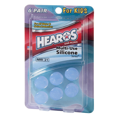 EAR PLUG KIDS SILICONE COLORS 6X6PR API
