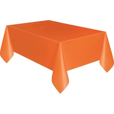 Table Mate Harvest Yellow Plastic Table Cover, 54" x 108"