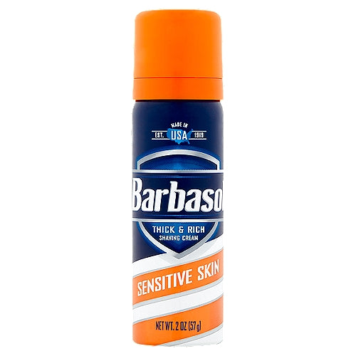 Barbasol Thick & Rich Shaving Cream - Sensitive Skin, 2 oz