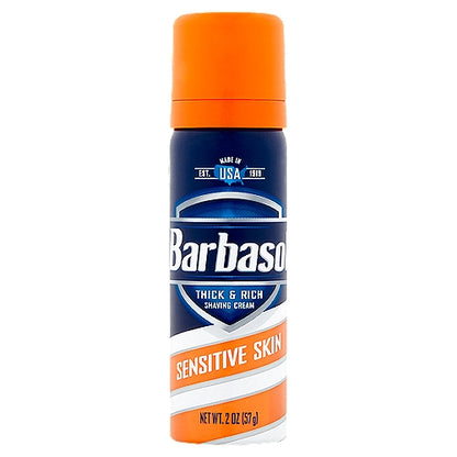 Barbasol Thick & Rich Shaving Cream - Sensitive Skin, 2 oz