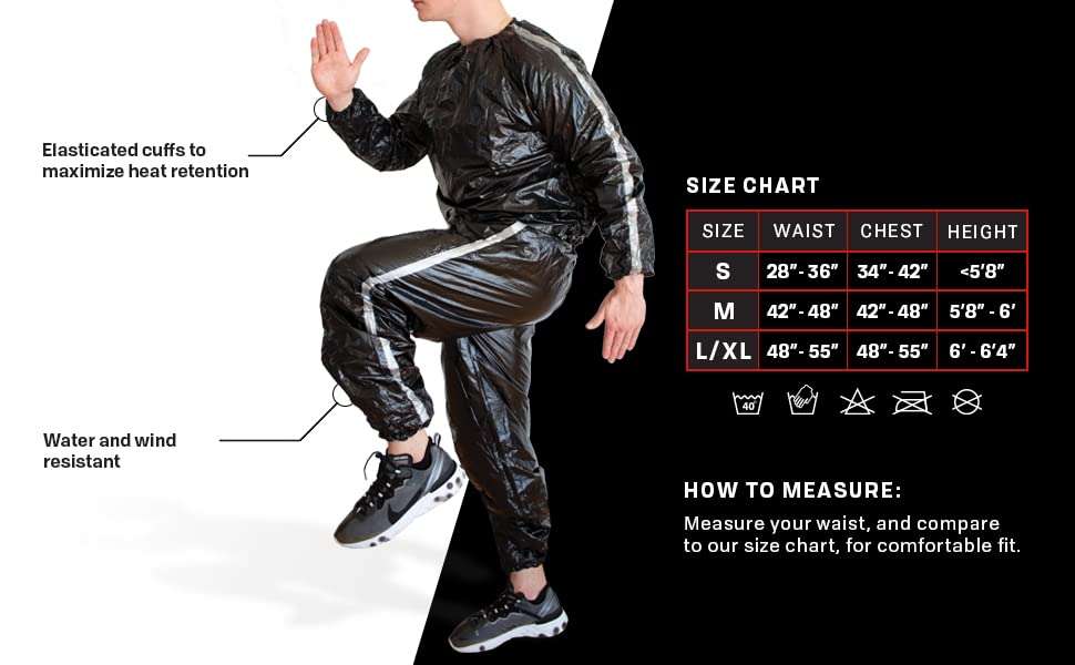 SC SAUNA SUIT, SMALL/MEDIUM