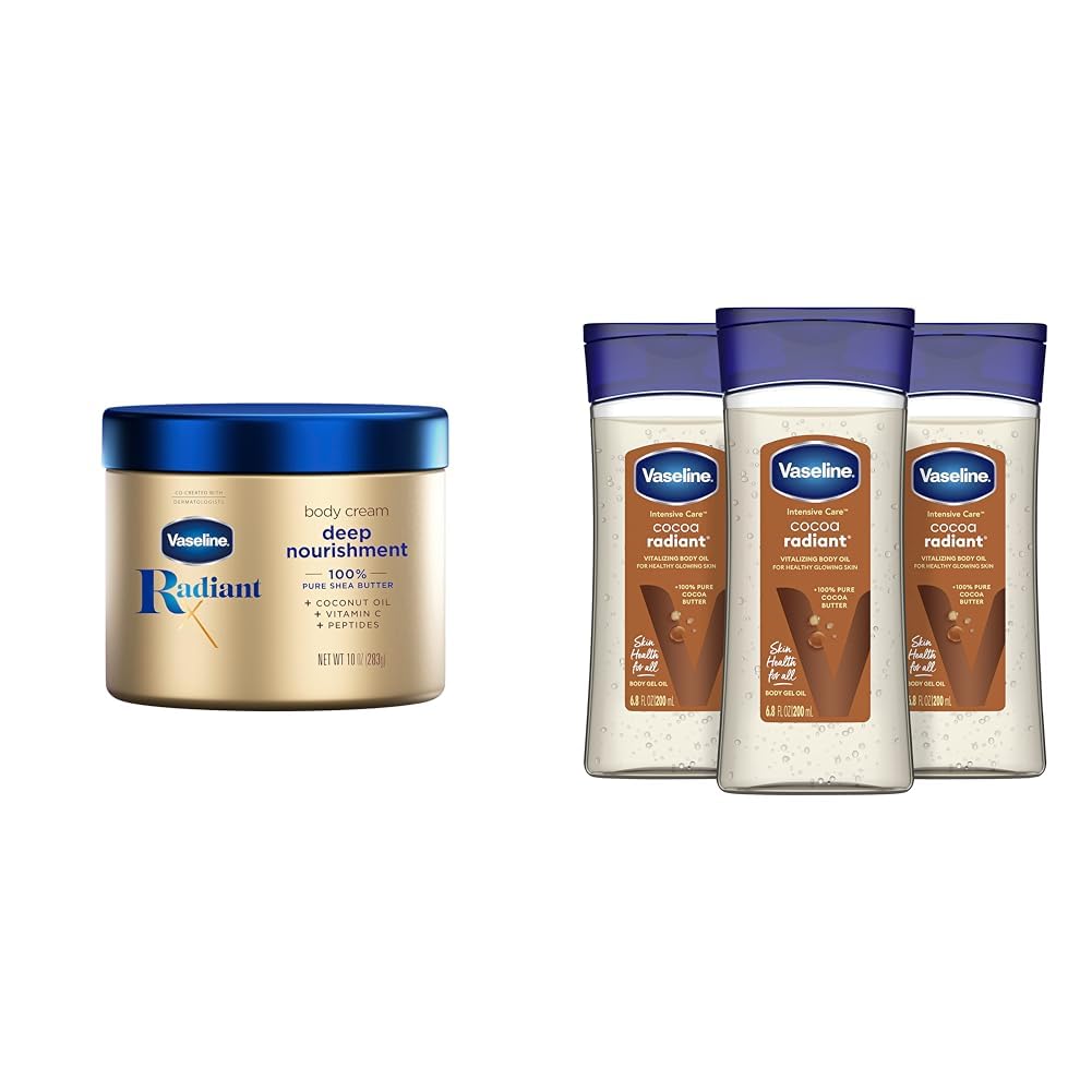 VASELINE RADIANT BODY CREAM 10Z