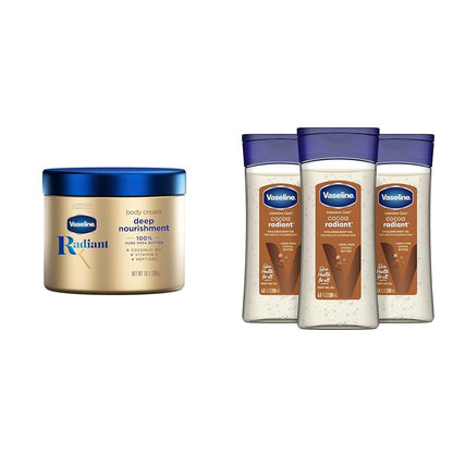VASELINE RADIANT BODY CREAM 10Z