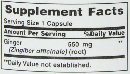 GINGER ROOT 550MG CAP 100CT NAT BOUNTY
