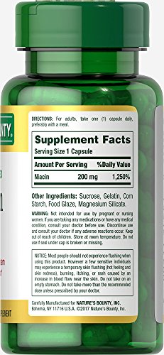NIACIN 250MG TR CAP 90CT NAT BOUNTY