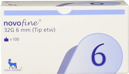 NOVOFINE PEN NEEDLE 32G 100CT