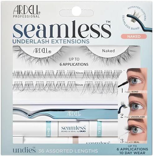 Ardell Press On Lashes Underlash Extensions With Applicator - Faux Mink Natural, 30 clusters