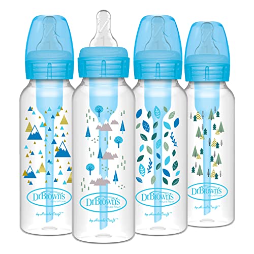 Dr Brown’s Natural Flow Anti-Colic Options Plus Narrow Baby Bottle, 8 oz - Pink, 2 count