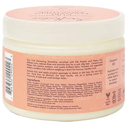 SheaMoisture Smoothie Curl Enhancing Cream for Thick Curly Hair -  Coconut and Hibiscus