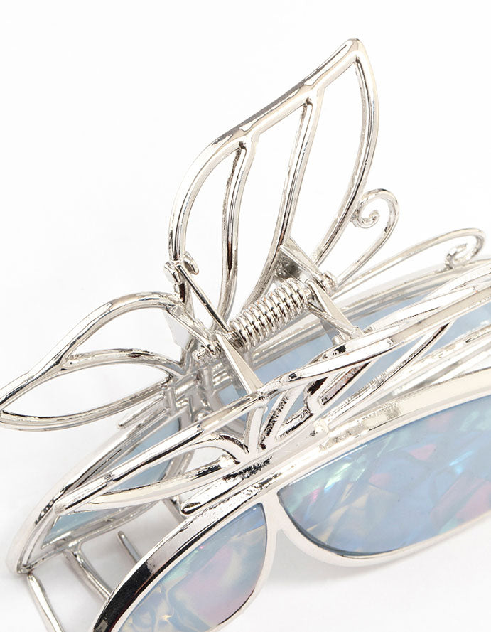 CLAW CLIP WATERCOLOR LRG BLUE