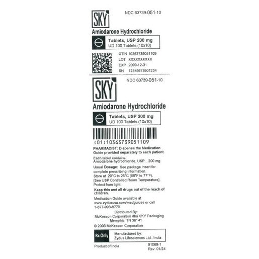 AMIODARONE HCL TB 200MG 500