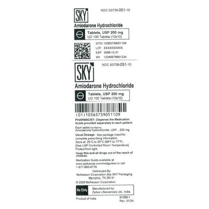 AMIODARONE HCL TB 200MG 500