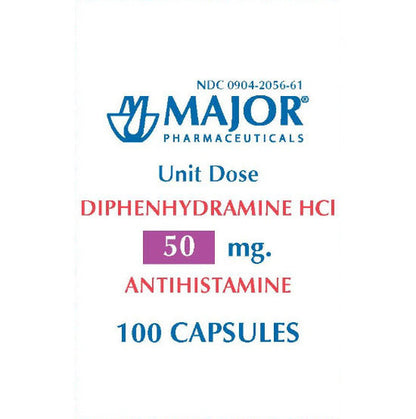 DIPHENHYD 50MG CAPSULE 1000CT MAJOR