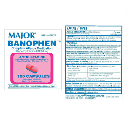 DIPHENHYD 50MG CAPSULE 1000CT MAJOR