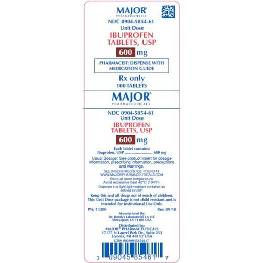IBUPROFEN TB 600MG 500