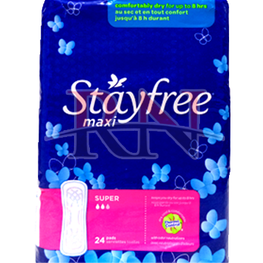 STAYFREE MAXI SUPER PAD 6X24CT