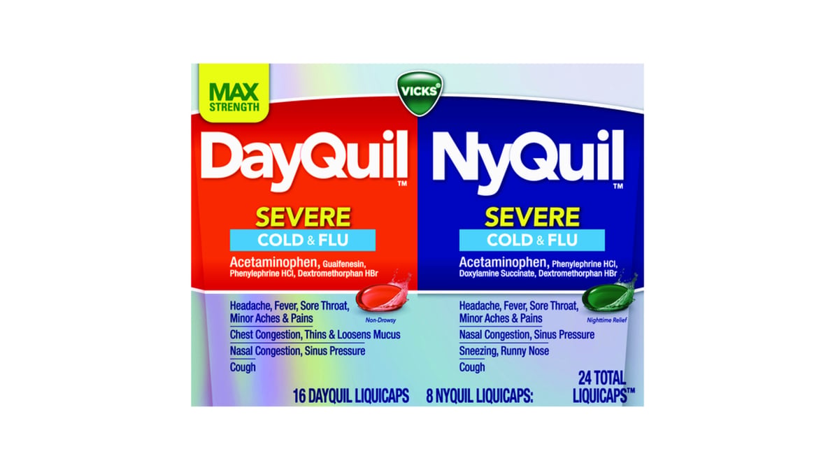 DAYQUIL/NYQUIL SVR CLD&FLU LCP 16CT+8CT