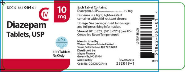 DIAZEPAM TB 10MG 100           C4