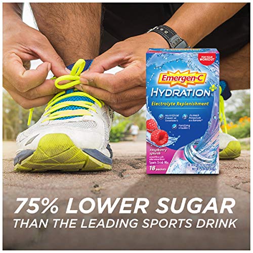 EMERGEN-C HYDRATION+ RASP SPLSH PWD 18CT