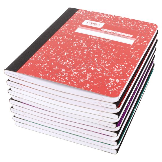 Mead Square Deal Color Memo Book, Narrow Ruled, 80 Sheets, 4 1/2" x 3 1/4", Assorted Colors