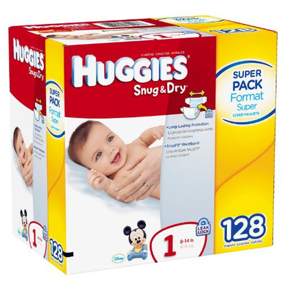 HUGGIES SNUG & DRY SZ1 DPR 128 CT