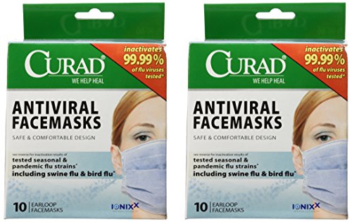 CURAD GERMSHIELD MEDICAL FACE MASK 10CT