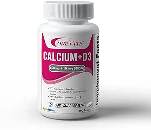 ONEVITE CALCIUM+D3 600-0.01 MG TAB 100