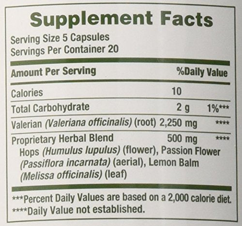 VALERIAN ROOT 450MG CAP 100CT NAT BOUNTY