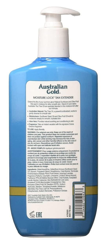 Australian Gold Moist Lock Tan Extender 16oz Pump