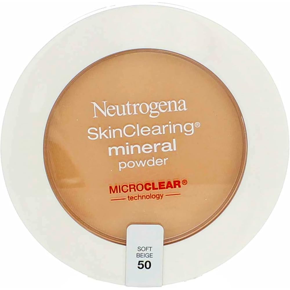 Neutrogena SkinClearing Mineral Acne Powder, Soft Beige 50, .38 oz
