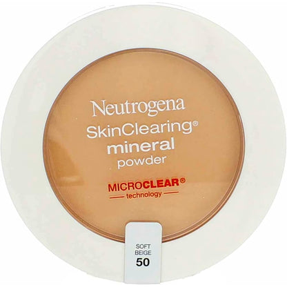 Neutrogena SkinClearing Mineral Acne Powder, Soft Beige 50, .38 oz