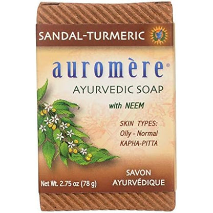 AUROMERE BAR SOAP,SANDLWD TURMERIC