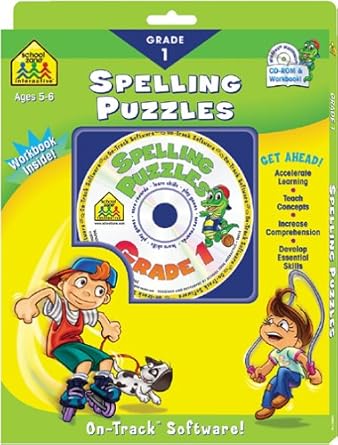 School Zone Spelling Puzzles Grades 1-2 Deluxe Edition