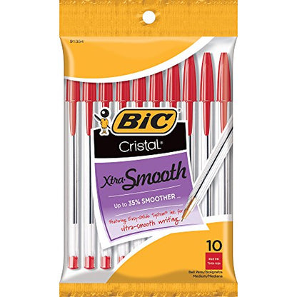 BiC Cristal Xtra Smooth Ballpoint Pen - Blue, 10 count