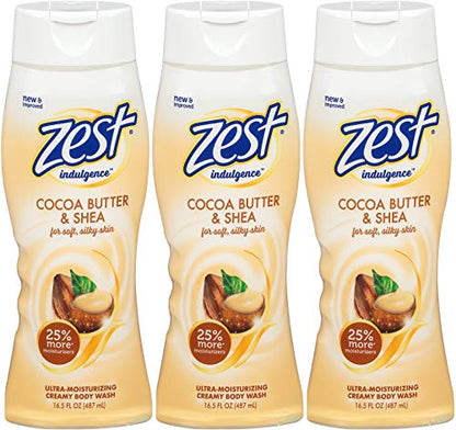 Zest Body Wash Cocoa Butter & Shea Moisturizing 18oz