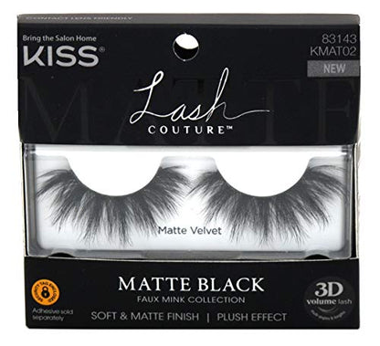 KISS Lash Couture 3D Faux Mink Lashes - Matte Black