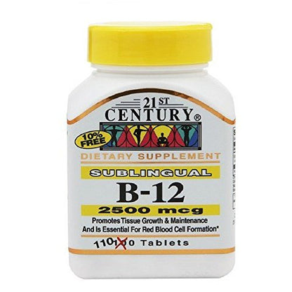 VIT B12 5000MCG SUBLINGUAL 21ST CENTURY