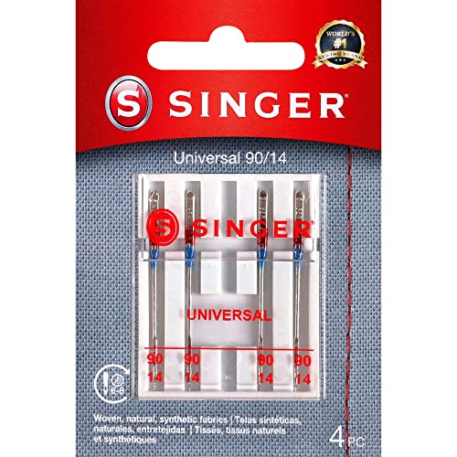 SINGER Regular Point Machine Needles, 5 Count, Sizes 80 (2), 90 (2), 100 (1)