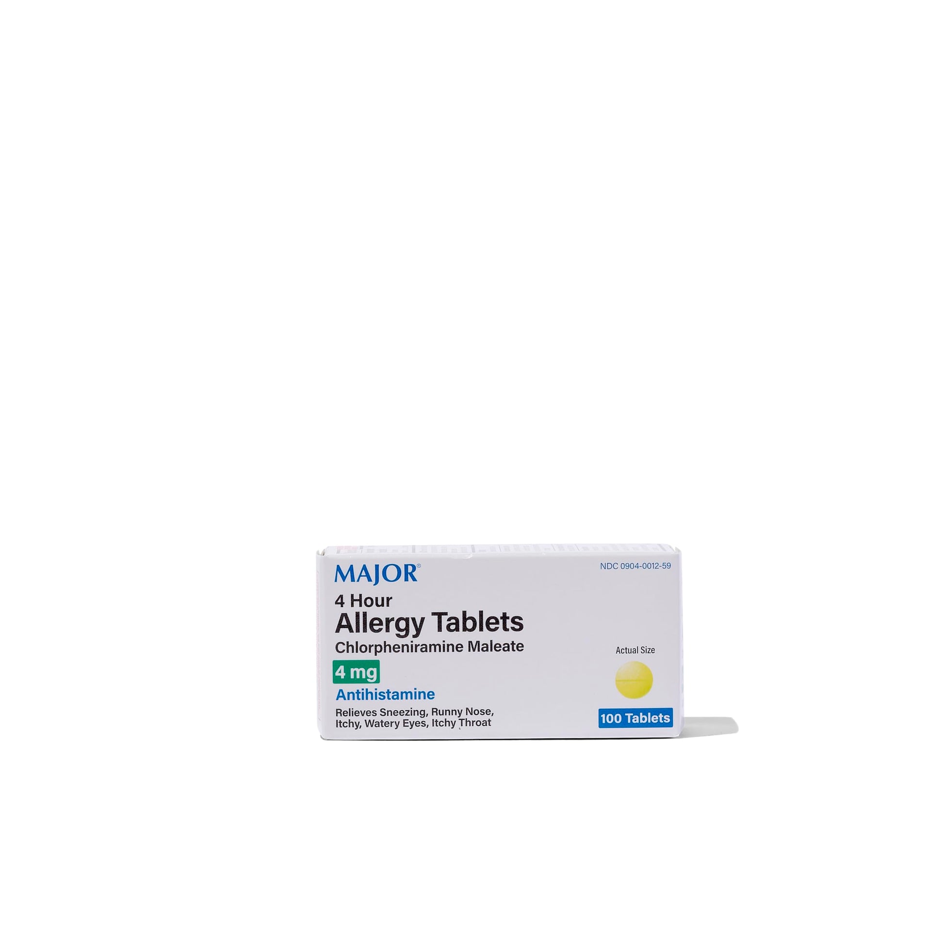 CHLORPHENIRAMINE MAL TB 4MG 100
