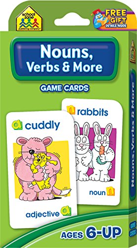 School Zone Nouns, Verbs & More Game Cards