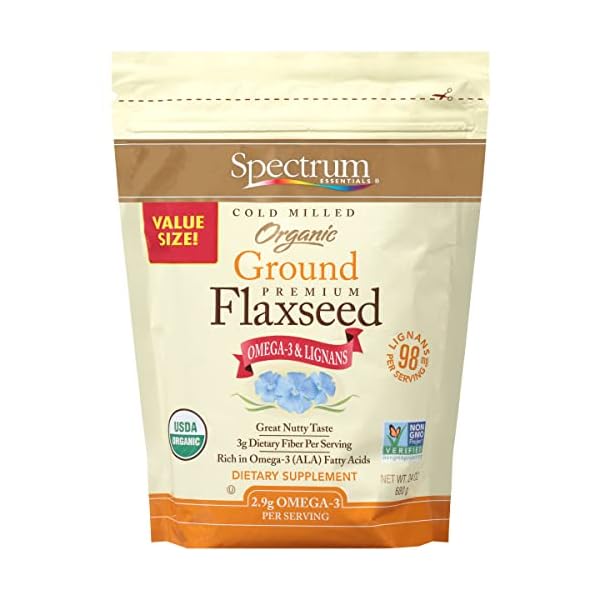 SPECTRUM ESSENTIALS GROUND FLAX,OG3,W/BERRIES