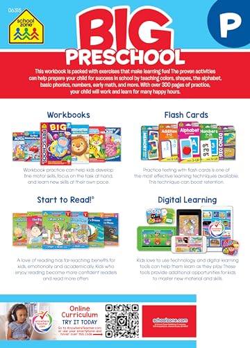 School Zone Picture Puzzles Preschool Workbook
