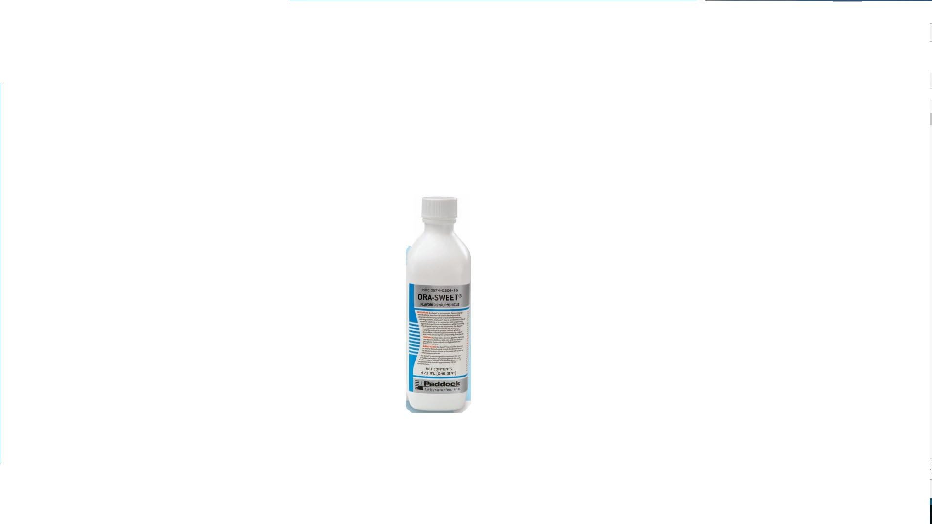 ORA SWEET SYRUP SUGAR FREE 473ML PADDOCK