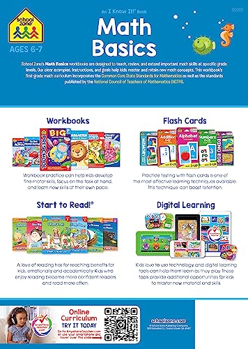 School Zone Math Readiness Grades K-1 Workbook
